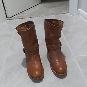 Michael Kors Tan Leather Heeled Boots